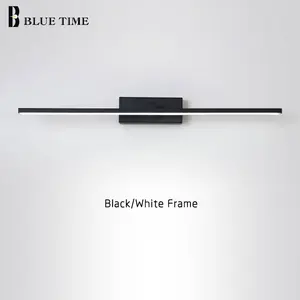 Новый дизайн, модные светодиодные Настенные светильники для ванной, прикроватные, современные, зеркальные, передсветильник черные и белые, готовые, светодиодсветильник льники, AC220V110V