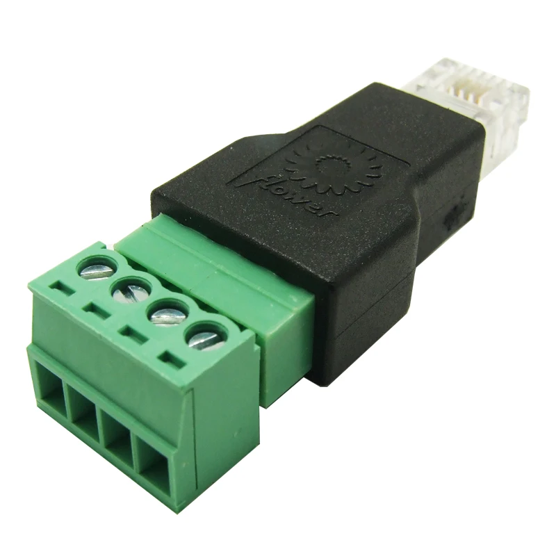 5pcs RJ11 to Screw Terminal Adaptor Male 4 Pin connector splitter for CCTV DVR accessory | Обустройство дома