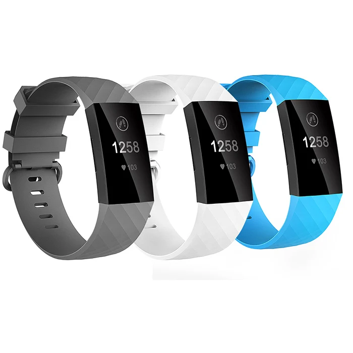 3D Honecumi 3 шт. в упаковке сменные полосы для Fitbit Charge 3 ТПУ Регулируемый аксессуар Напульсник браслет для Fit bit Charge 3 - Цвет: 3D