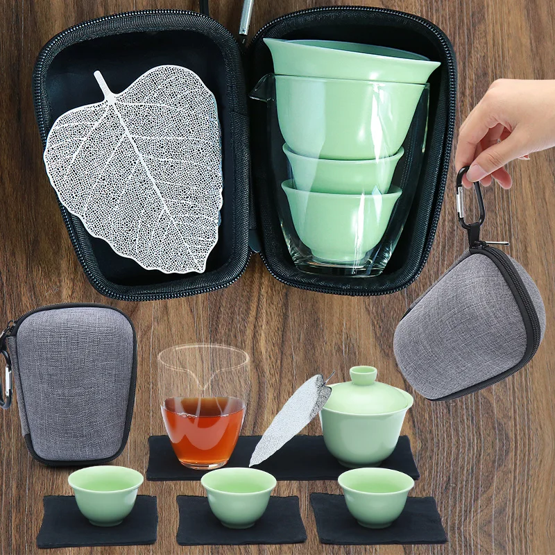 Керамический чайник TANGPIN чайные чашки gaiwan китайский портативный дорожный чайный