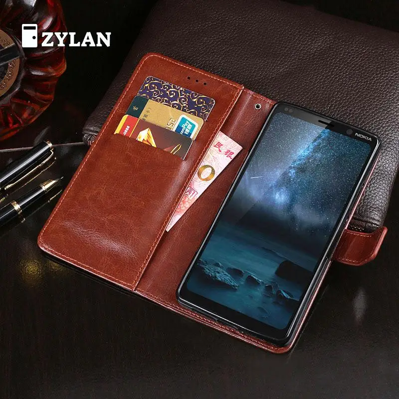 Кожаный чехол с откидной крышкой и подставкой для Nokia 9 2019|Чехлы-книжки| |