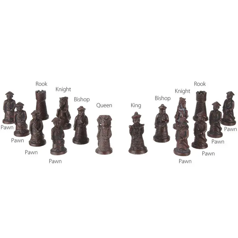 Деревянные настольные шахматы китайские шахматные игры из смолы Chessman подарки