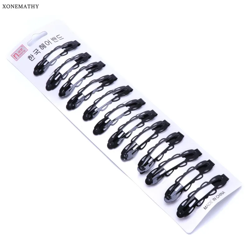 Простая черная заколка для волос девочек 12 шт./упаковка ВВ заколки крючки