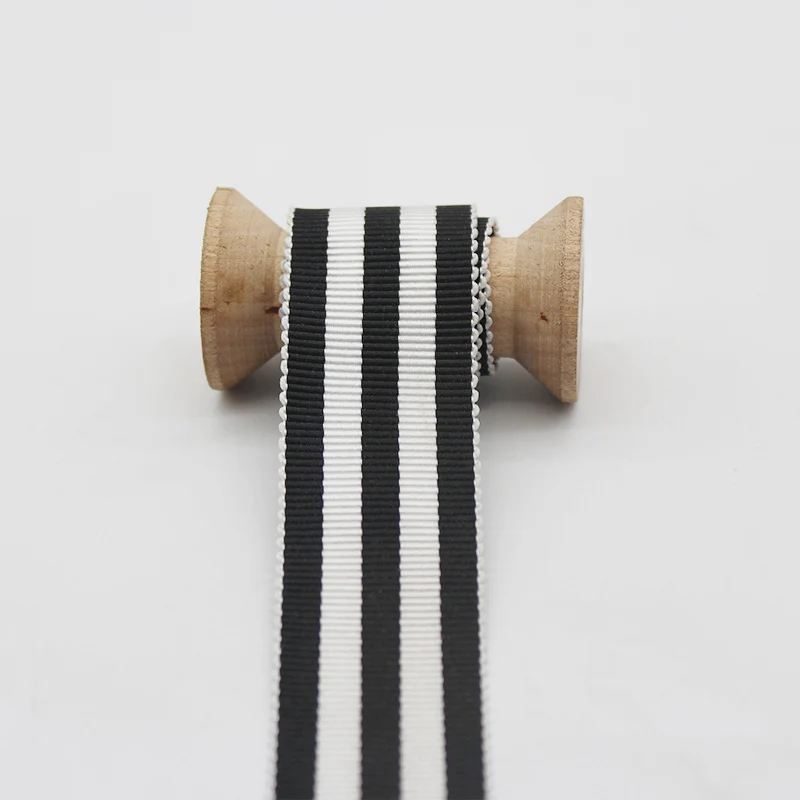 25mm StripePetersham 3/" 9 мм Petersham однотонные ленты светильник Орхидея слоновая кость Небесно-Голубой 25 мм 1" Полосатый Черно-белый полосатый Печатный для рукоделия - Цвет: 25mm StripePetersham