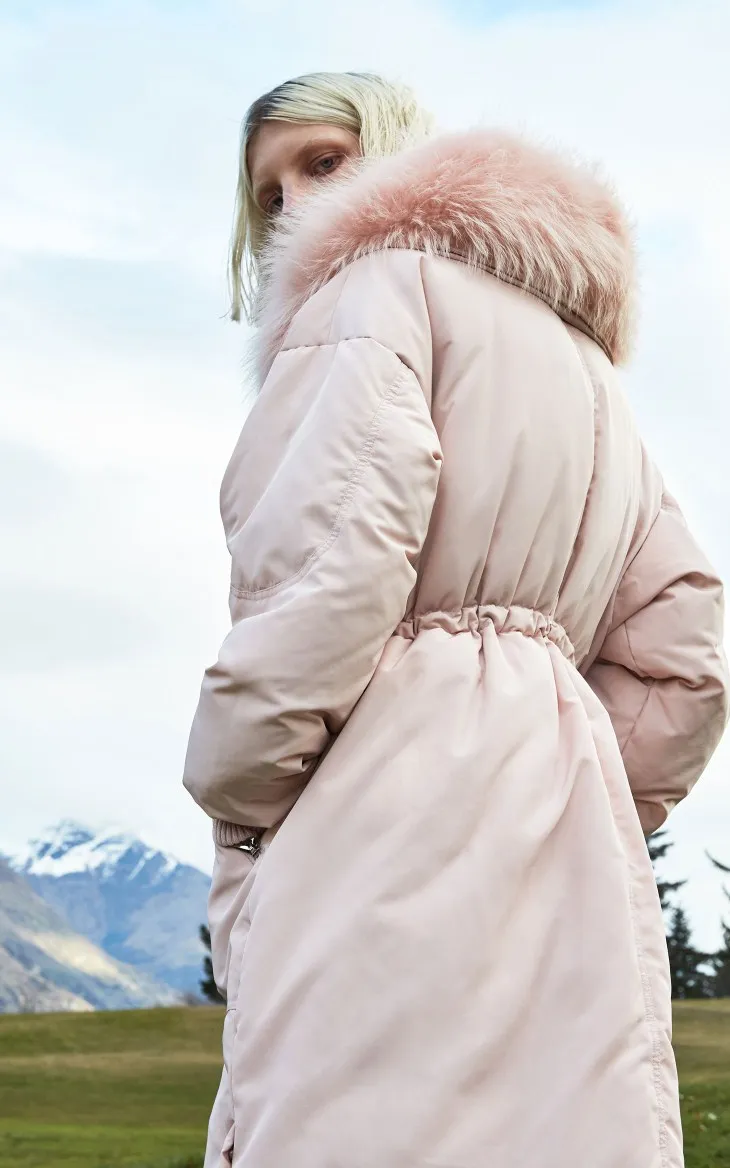 Vero Moda пуховик женский новая куртка-пуховик с воротником из 80% меха енота | 318412505