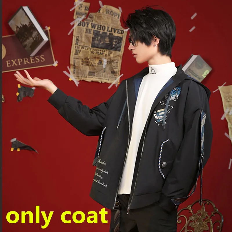 coat Костюмы для косплея колледжа Ravenclaw для взрослых, плащ Гермионы, куртки, юбки, рубашки для женщин, девочек и мальчиков, вечерние, школьная одежда - Цвет: coat