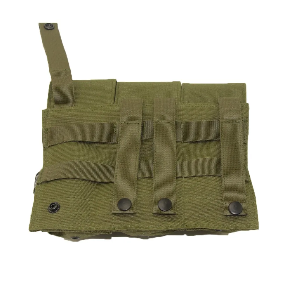 Airsoft Molle Тактический военный Molle Зажим для ремня тройной M4 AR 5,56. 223 Mag подсумок сумка охотничий пистолет 3 сумки