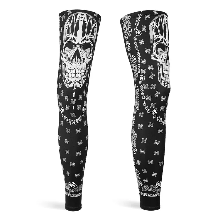 Legwarmers 3 Одна пара Бандана Ciclismo компрессия фитнес Велоспорт наколенник Рыбалка анти УФ баскетбольные теплые чулки Велоспорт гетры рыба - Цвет: Legwarmers 3