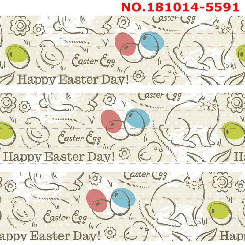 

New 50 yards lovely ribbon cartoon pattern printed grosgrain ribbon 5675