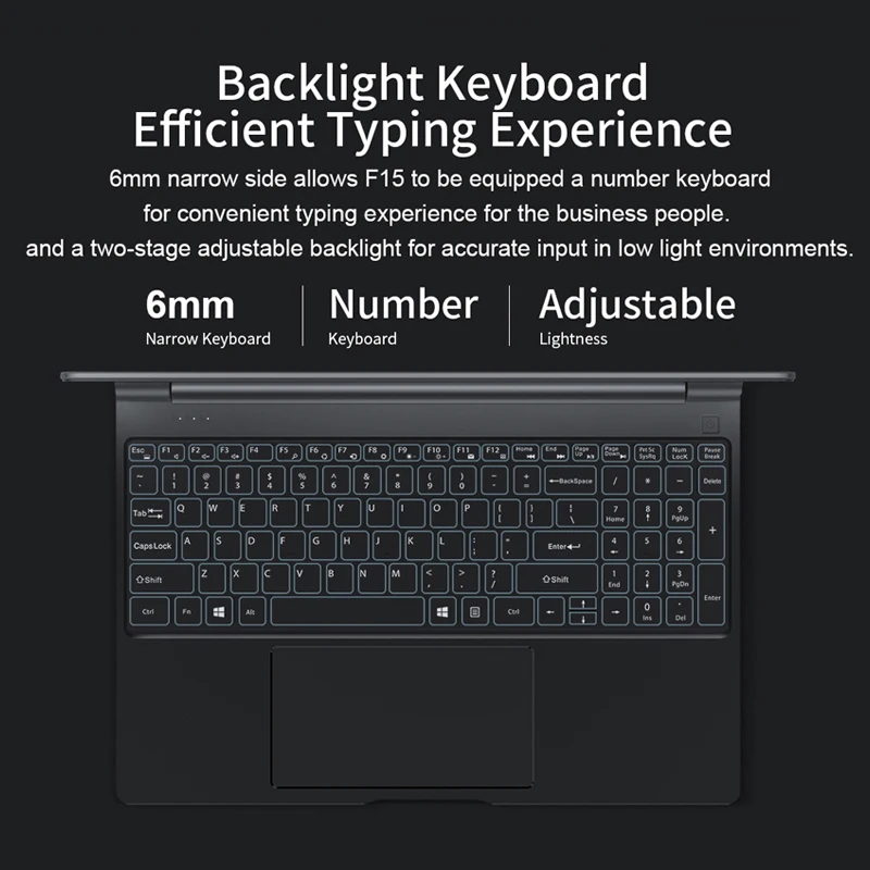 Ноутбук Teclast F15 15,6 дюймов 1920x1080 ОС Windows 10 Intel N4100 четырехъядерный 8 ГБ ОЗУ 256 ГБ SSD HDMI ноутбук 6000 мАч