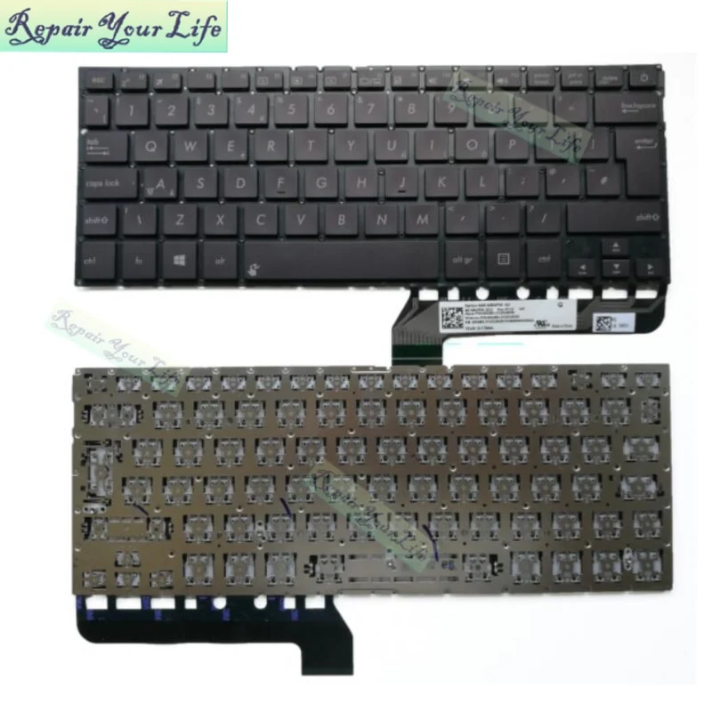 

Английская клавиатура для ноутбука ASUS UX430 UX430U UX430UA UX430UQ UX410UA UX410UQ, английская, черная, без рамки, подсветка, верхний чехол
