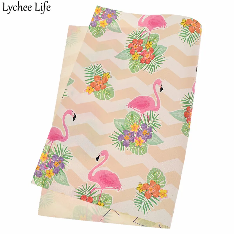 8 Lychee Life A4 Фламинго кожа ткань красочные ПВХ ткань DIY для пошива домашней одежды ткань аксессуары - Цвет: 8