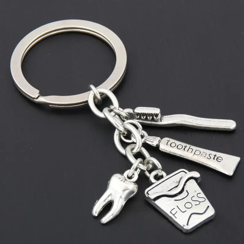 Зубная щетка зубная паста нить Шарм зуб подвеска оригинальная на рюкзак брелок