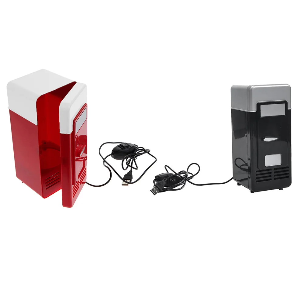 Автомобильный мини холодильник настольный USB гаджет для банок напитков с