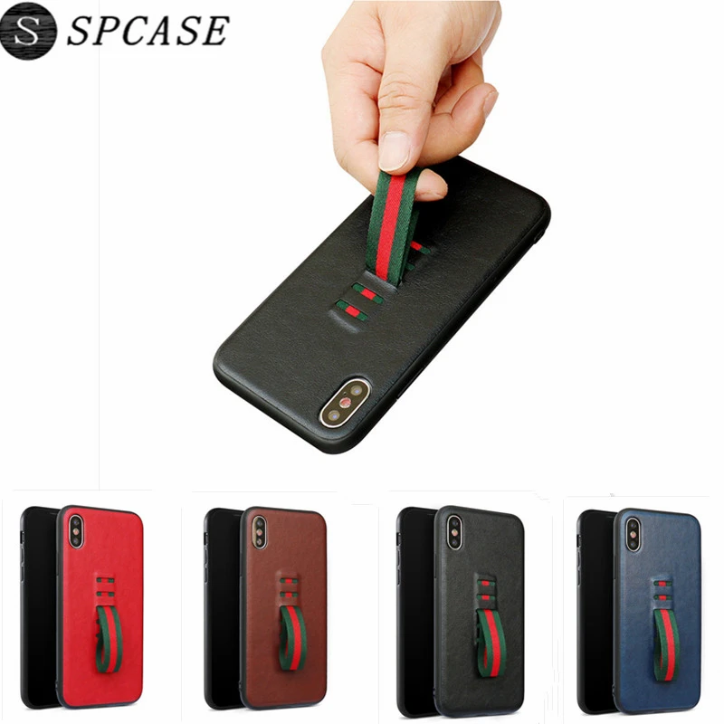 SPCASE палец кольцо кожа чехол для телефона Apple iPhone X 8 плюс 7 Plus S 6 противоударный