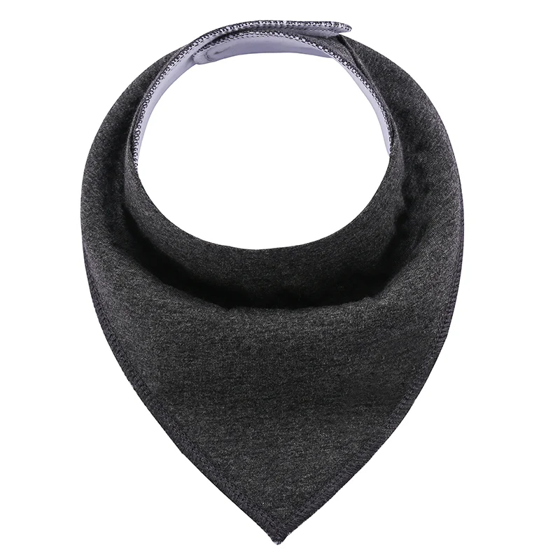 Dark-gray Бандана, детские нагрудники, сплошной цвет, хлопок, детская накидка, анти-запах, антибактериальный фартук, быстросохнущая ткань для кормления, шарф, детские вещи - Цвет: Dark-gray