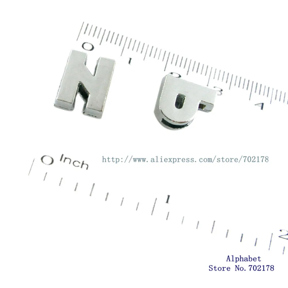 10 мм плотная скользящие шармы в виде букв для браслет ювелирных изделий 1 шт. A Z