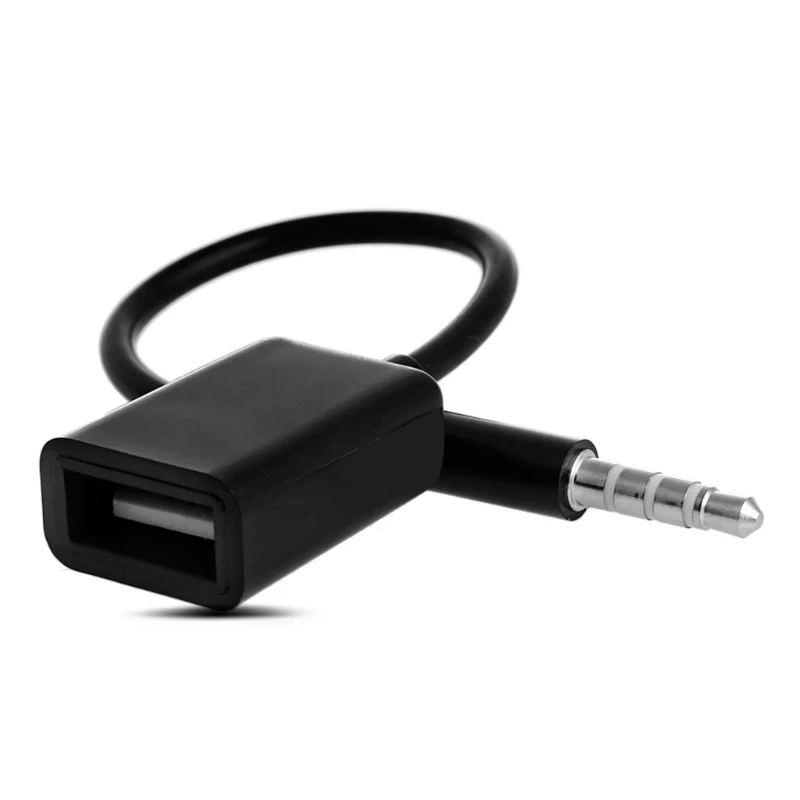 OOTDTY 3.5mm Male AUX Audio Plug Jack To USB 2.0 Female Converter Cable Cord For Car MP3 | Автомобили и мотоциклы - Фото №1