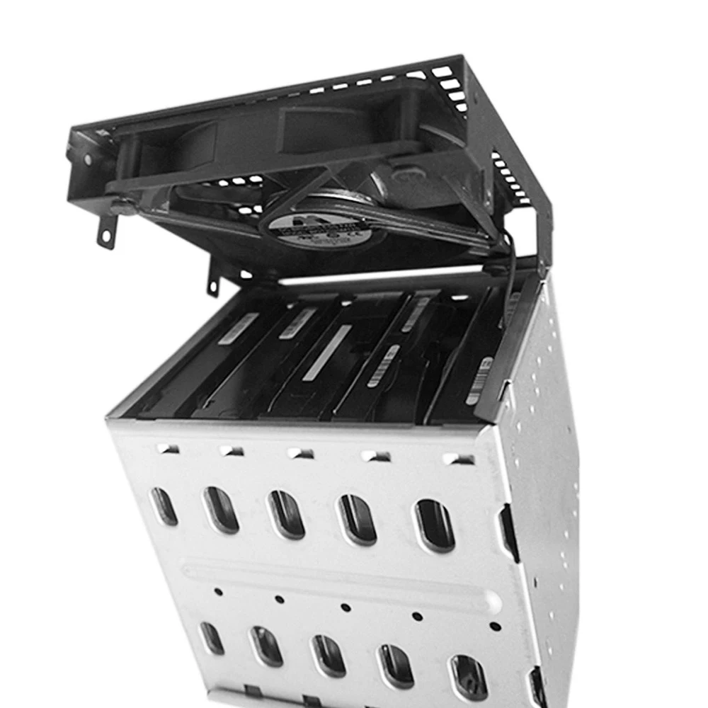 Новое поступление 5,2" до 5x3,5" SATA SAS HDD Cage Rack жесткий диск лоток Caddy адаптер конвертер с вентилятором