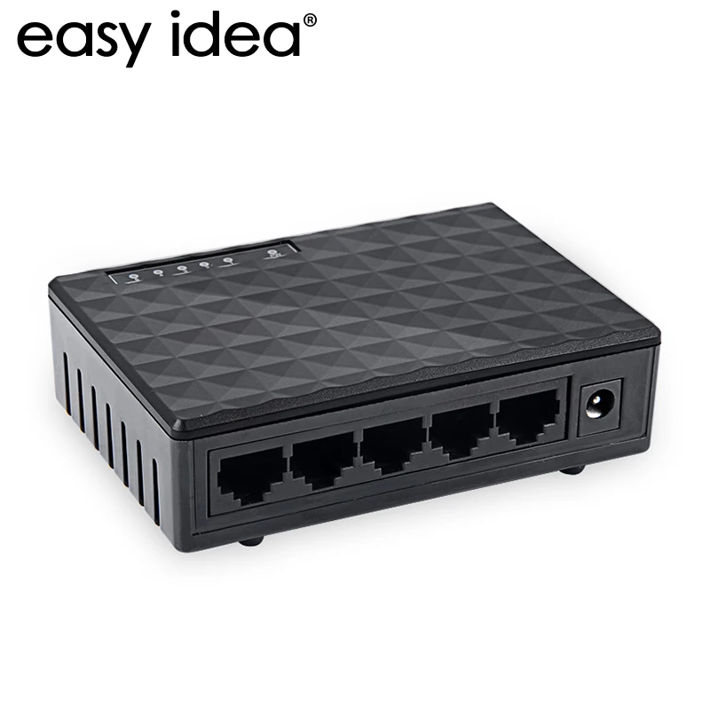 Мини сетевой коммутатор 5 портов 10/100 Мбит/с хаб Fast LAN Ethernet настольный адаптер