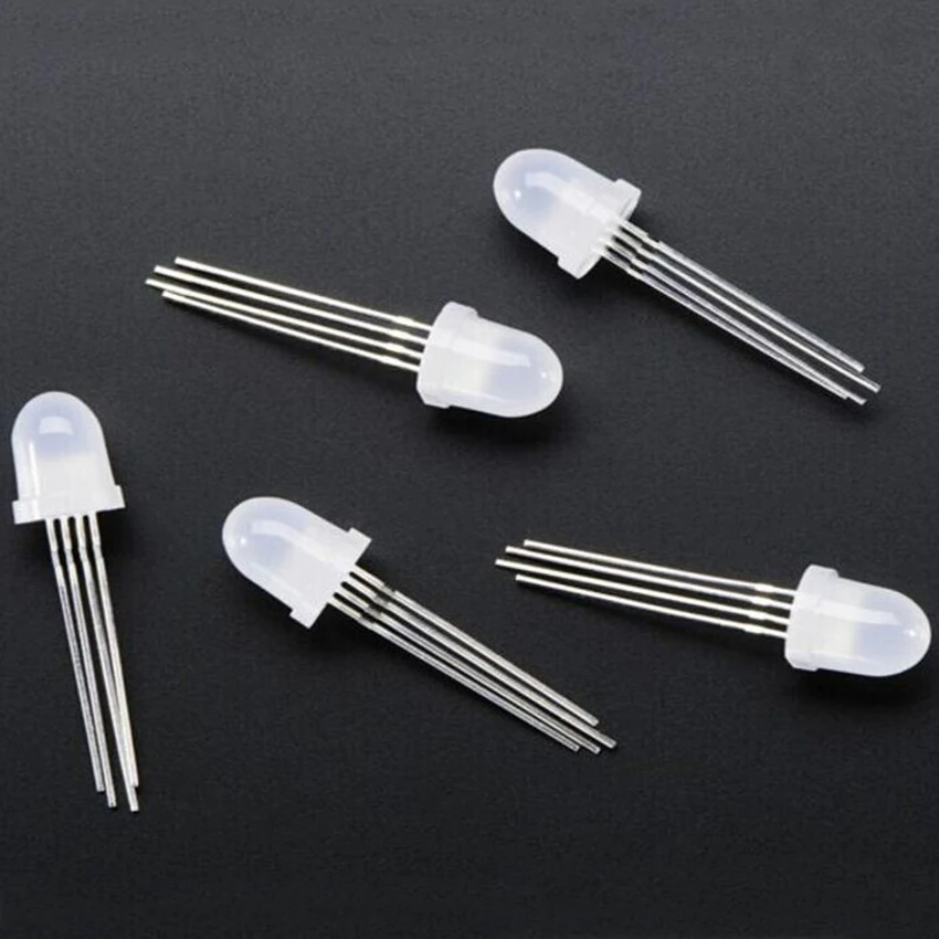 2 шт. 1000 светодиодный чип DC5V IC APA106 F8 8 мм/F5 5 мм круглый RGB Полноцветный неоновый
