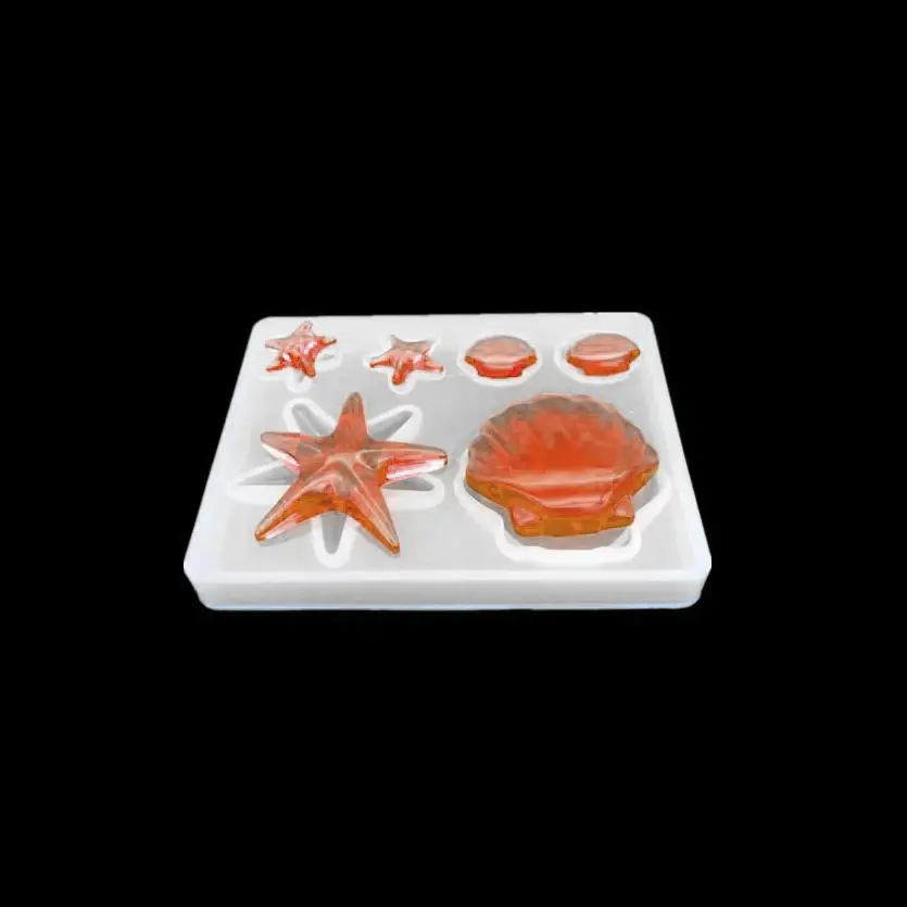 Seashell Silicone Mold Resin Gem Crystal DIY Tool Epoxy Starfish Molds Jewelry Pendant Charms Making Decoration Stuff | Дом и сад