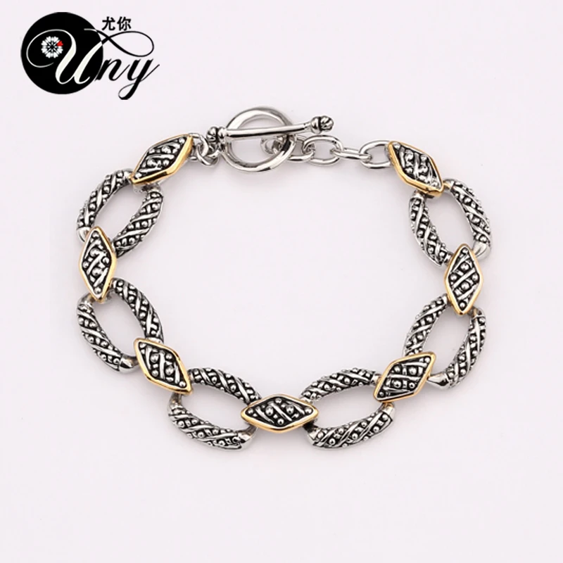 Uny Jewelry Новый Стиль Старинной уникальной модные Для женщин сплав Браслеты родий 2