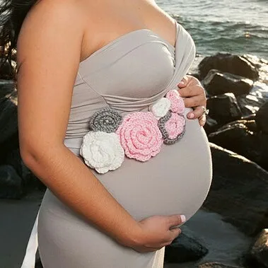 Мода 2016 беременных женщин цветами ручной работы пояса Мать волос группа|hair flower
