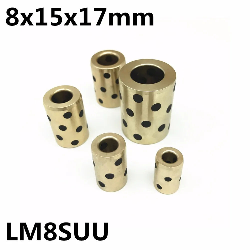 8x15x17 мм линейный графитовый медный набор подшипник медная втулка масло