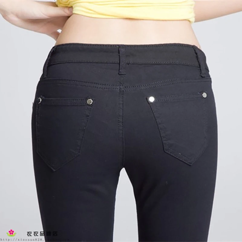 WMWMNUTrousers spring and autumn new candy color pencil pants elastic thin 2017 women's casual wear feet long | Женская одежда