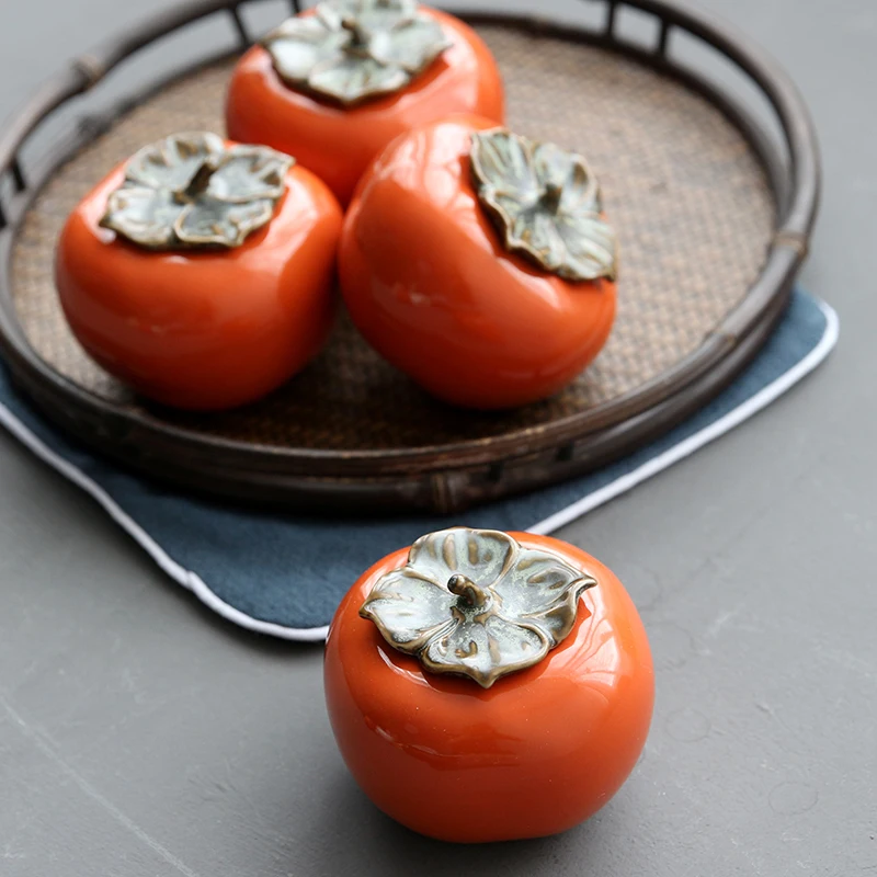Пинни хурма чайная банка вкус керамическая чайная канистра высокое качество герметичная банка китайский кунг-фу чай аксессуары контейнер для хранения