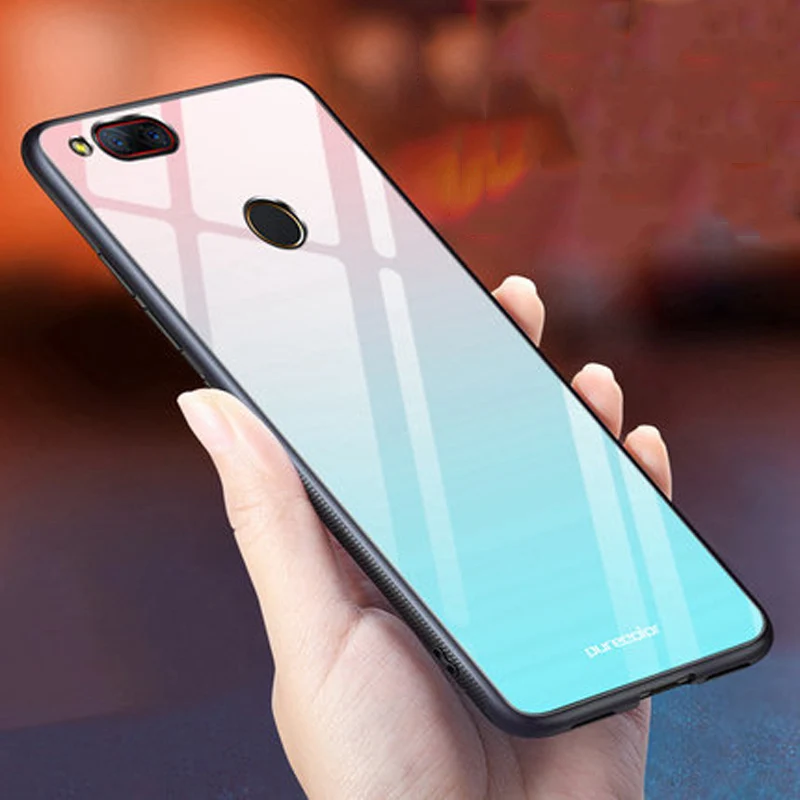 Для Nubia Z17 мини Чехол градиент закаленное стекло + чехол с мягкими краями 5 2