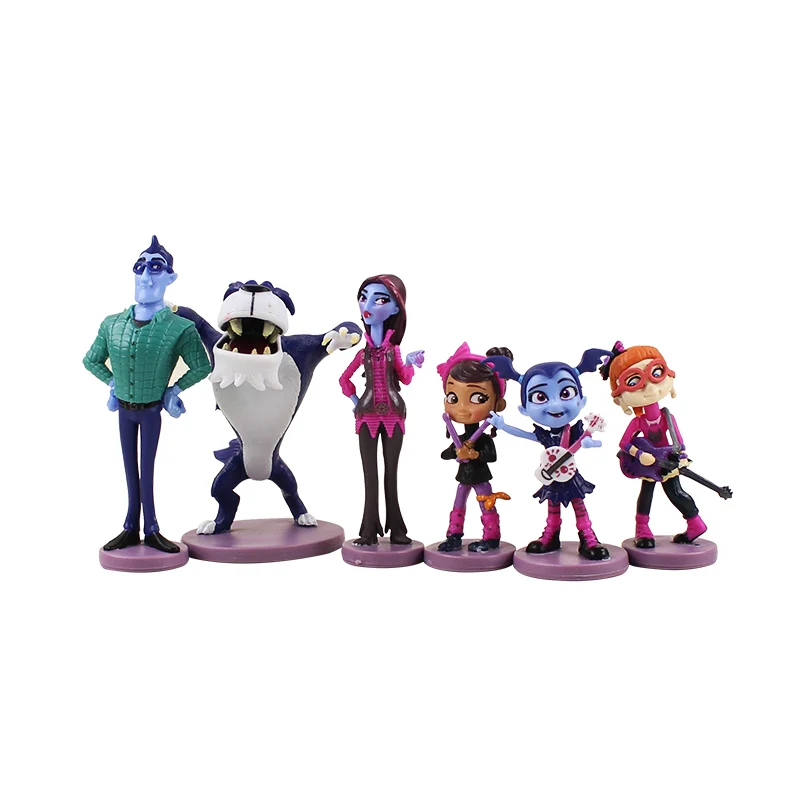 Новое поступление, 6 шт./партия, Junior Vampirina, фигурка, игрушки для девочек, ПВХ, фигурка, модель, игрушки, милая кукла для детей, подарки