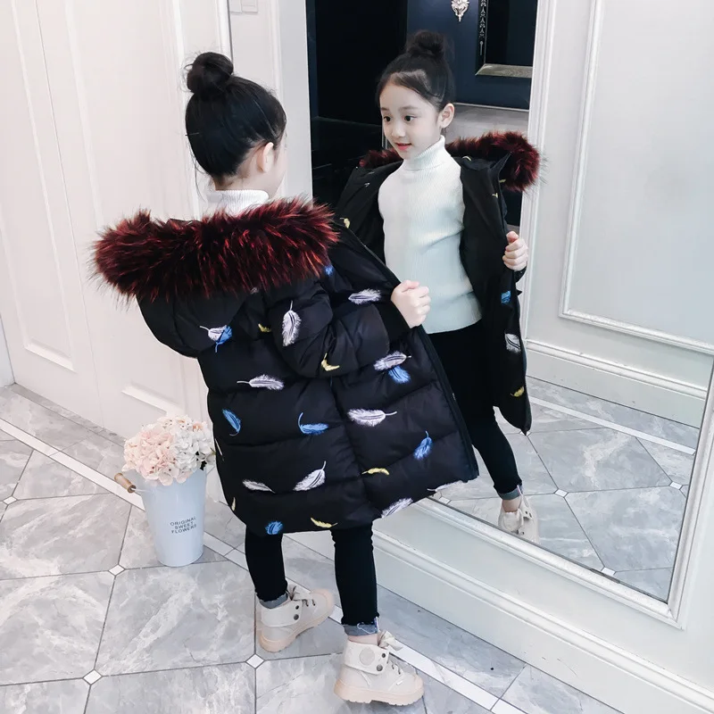 Теплая верхняя одежда для маленьких девочек на холодную зиму Пальто Куртки с