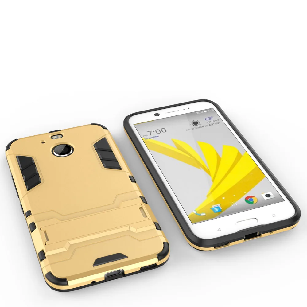 2 in 1 Heavy Duty Hybrid Armor Case Shockproof TPU Silicone Hard PC Slim Back Cover Kickstand For HTC Bolt/10 Evo |