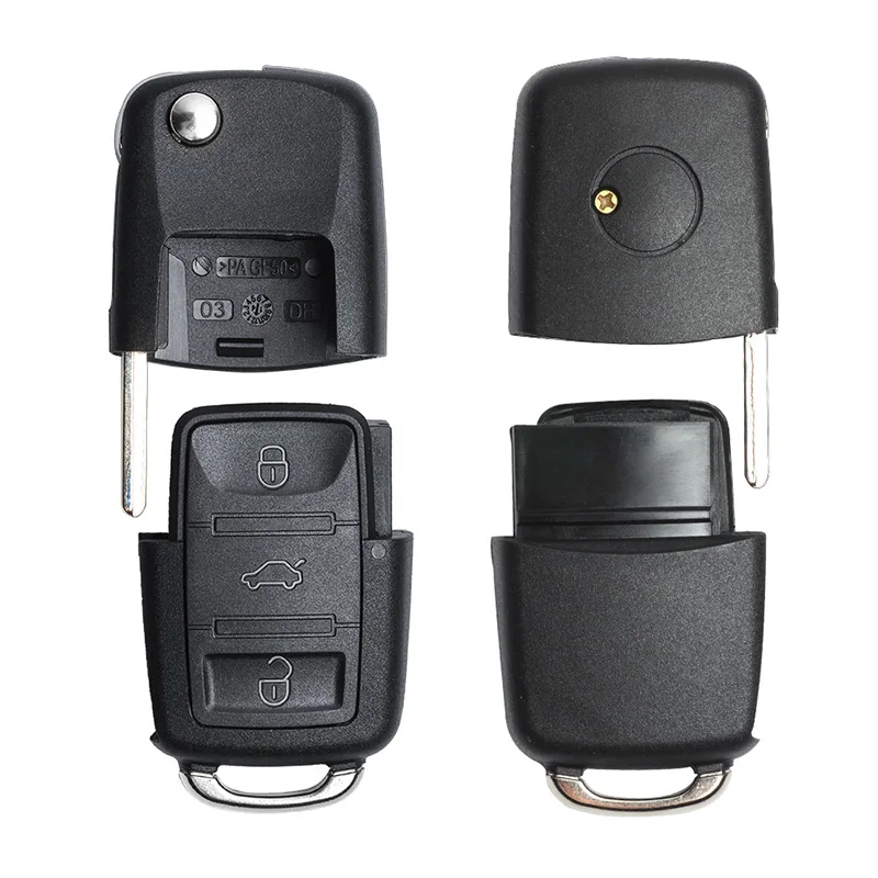 KEYECU 10x434 МГц ID48 чип 1K0 959 753 G / N флип 3 кнопки дистанционного ключа Fob для Volkswagen Skoda