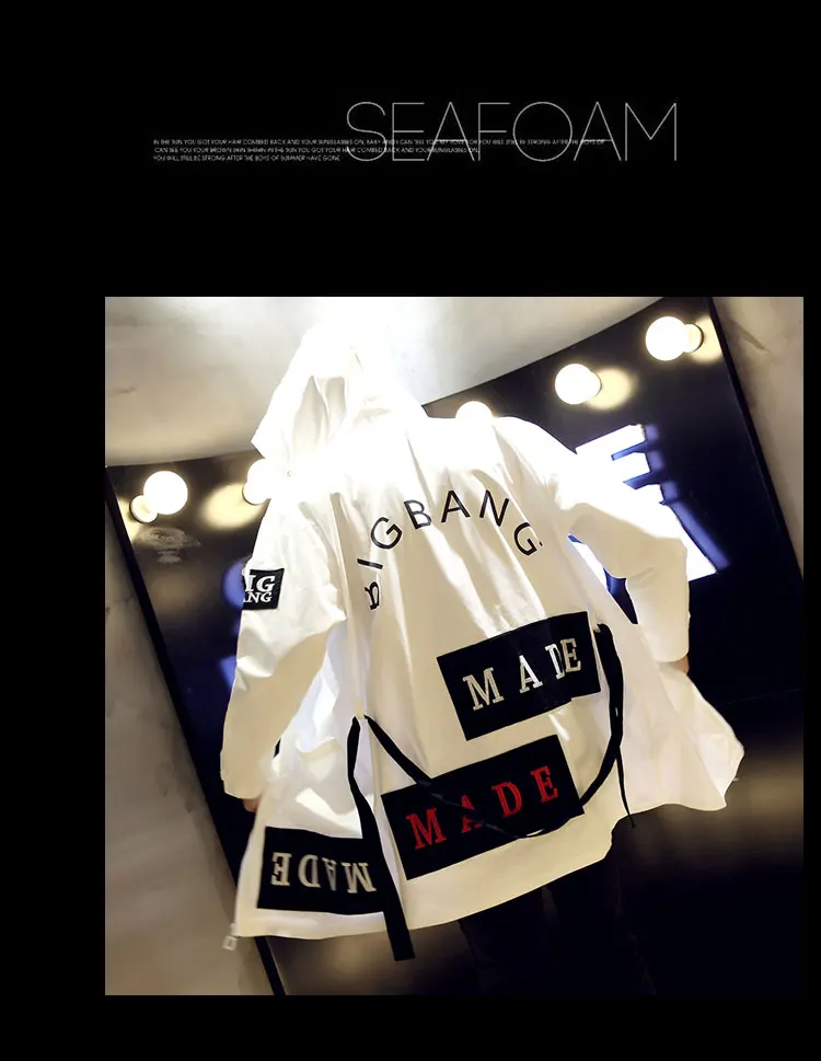 KPOP Bigbang top Choi Seunghyun Taeyang GD right Zhilong Lee Seunghyun, Свободное пальто, верхняя одежда, пальто