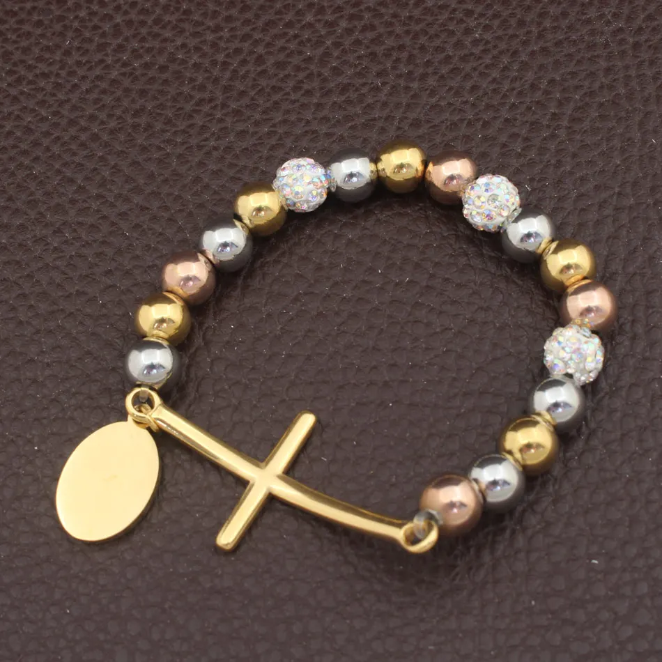 Горячая мода ювелирные изделия из нержавеющей стали с цветными стразами браслет