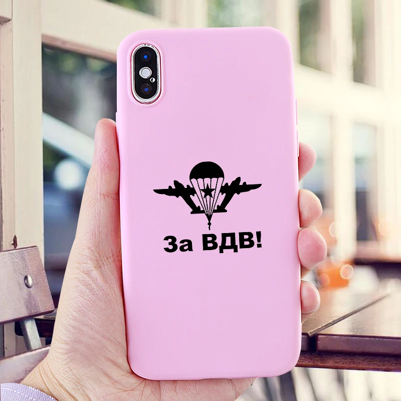 Чехол для телефона Soldier s iPhone X XS MAX XR 6 S 7 8 Plus чехол VDV из России мягкий силиконовый