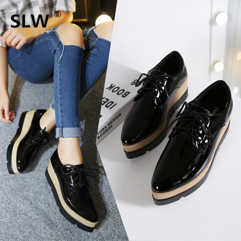 2019 Модные женские балетки на плоской подошве с острым носком Обувь для медсестры