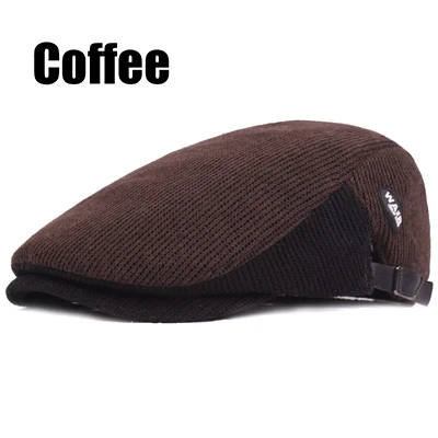 New Fashion Sports Berets Caps For Men Women Casual Autumn Unisex Caps Four Seasons Cotton Berets Hats Boina Casquette Flat Cap - Цвет: Coffee