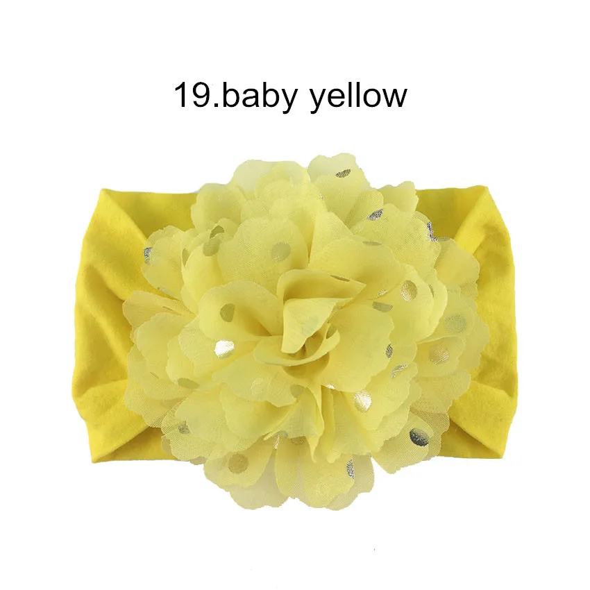 1 шт./лот широкая эластичная нейлоновая повязка на голову Детская с оборками 10 см