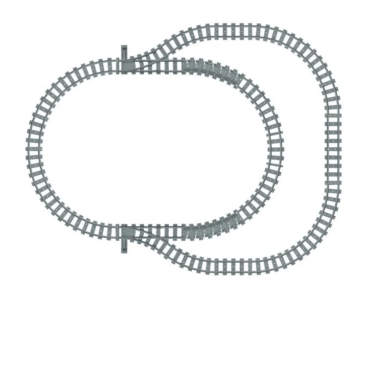 

Kazi City Train Flexible Track Rail Crossing Straight Curved Rails Building Blocks Sets Bricks Educational Toys for Children