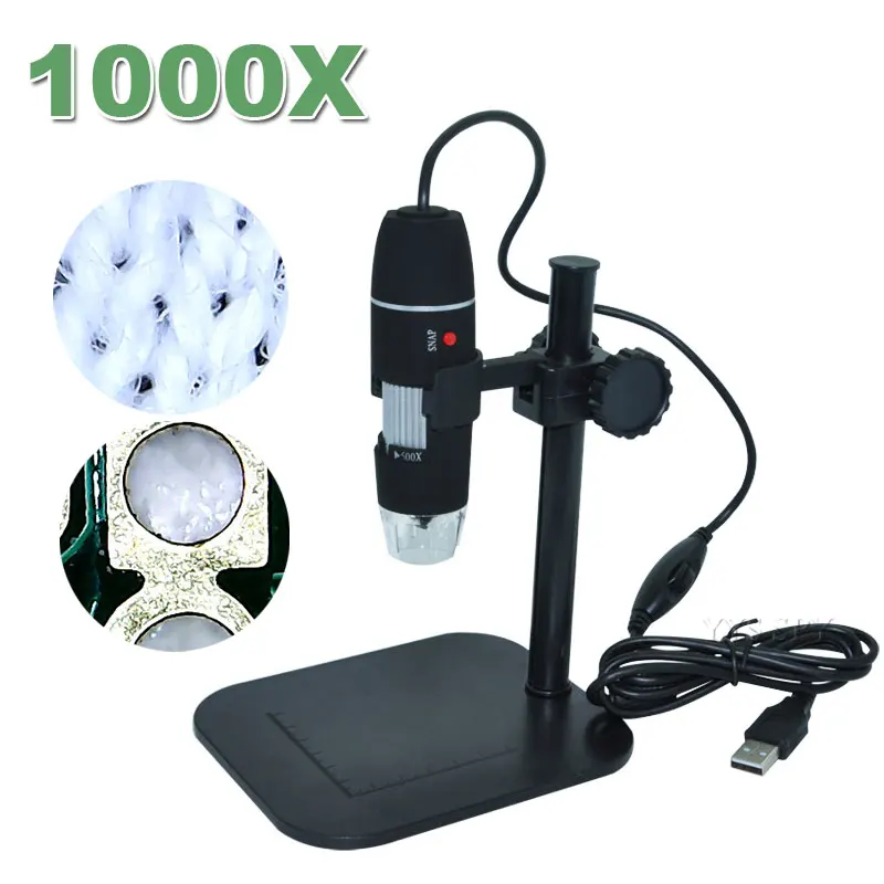 50X к 1000X USB микроскоп цифровой светодиодный эндоскоп мини камера Лупа микро с