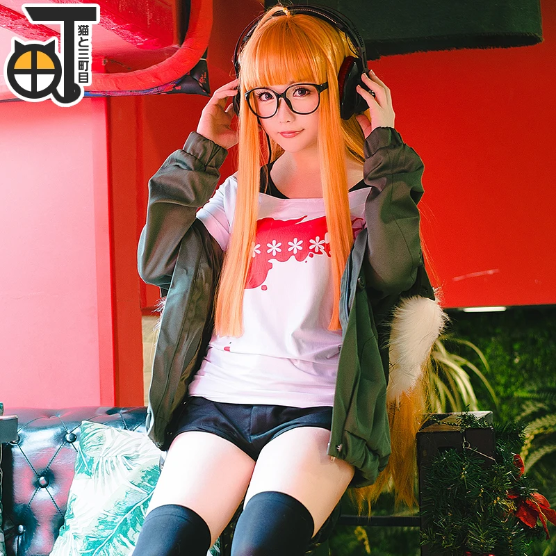 Persona 5 футаба Сакура кофта куртка Косплэй костюм Navi Для женщин полный