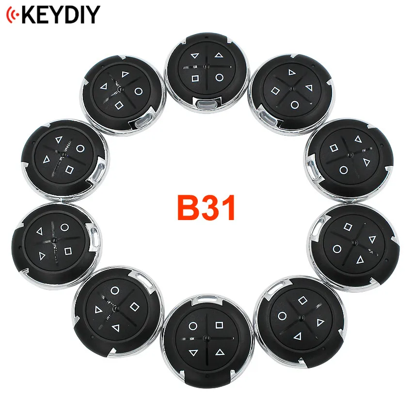10 шт./лот, KEYDIY 4 кнопки Общие двери гаража дистанционного управления B31 для KD900 URG200 KD-X2/KD мини дистанционного генератора