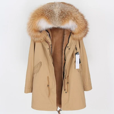 10 OFTBUY, новинка, зимняя куртка, Женское пальто с натуральным мехом, парка, воротник из меха енота, подкладка из искусственного меха, свободное болотное длинное пальто, уличная одежда - Цвет: 10