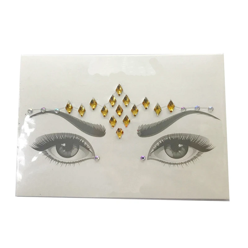 Акриловая смола дрель палку наклейка Bindi подобранные Богемия и Племенной Стиль уход за кожей лица глаз Драгоценности лоб Декор Стикеры