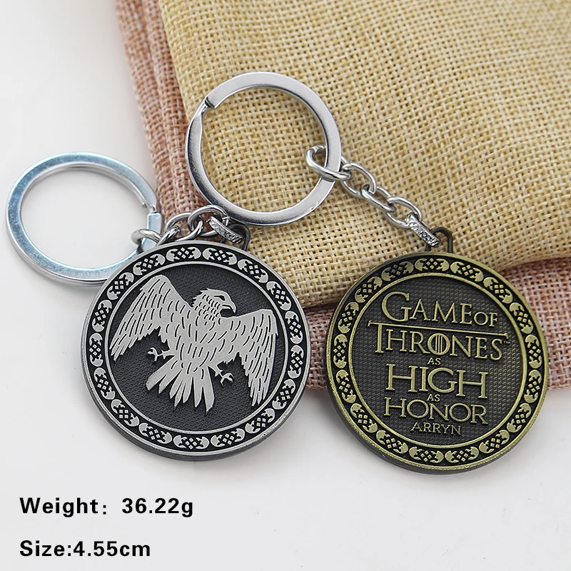 Горячая Фильм Игра престолов брелок цепочка с мечом в темноте значок логотип