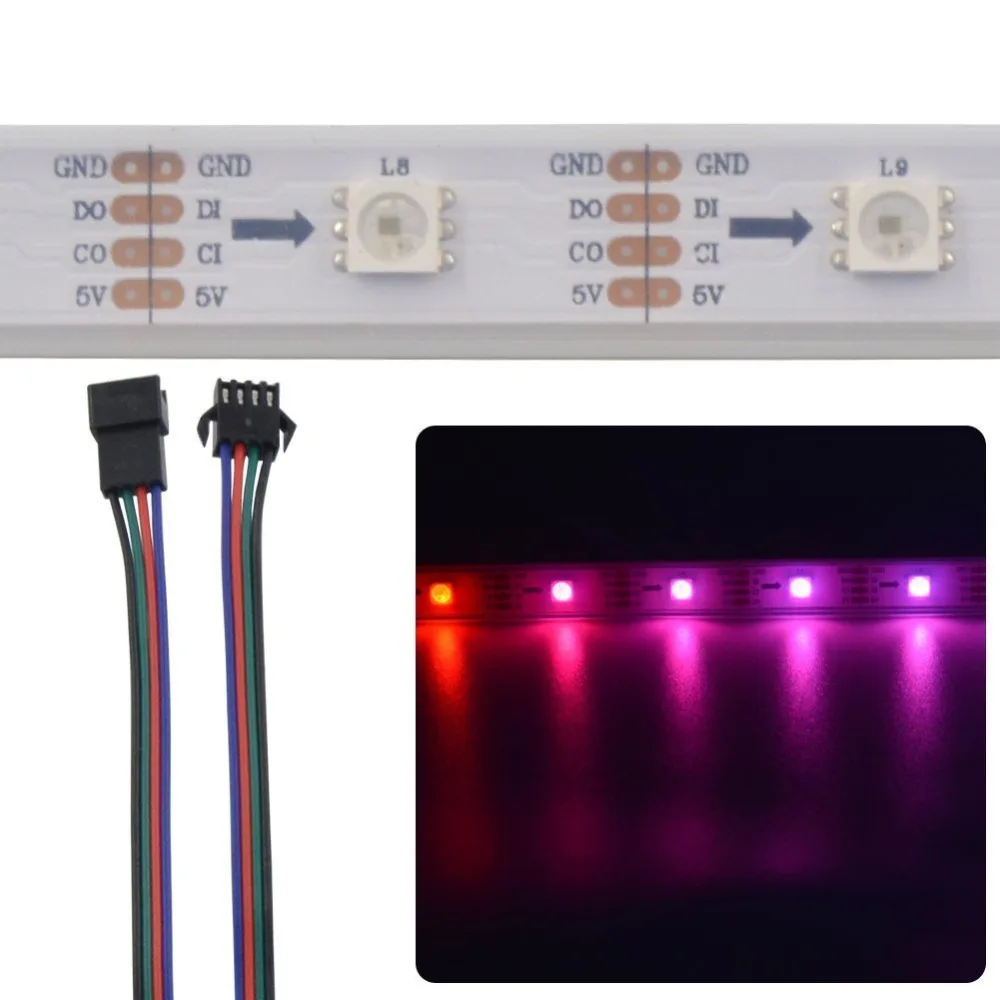 Mokungit 20 м 4X5 SK9822 36 светодиодный s/M 5050 RGB индивидуально Адресуемая 180 пикселей